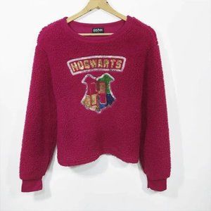 Harry Potter Hogwarts Sequin Sherpa Sweater L